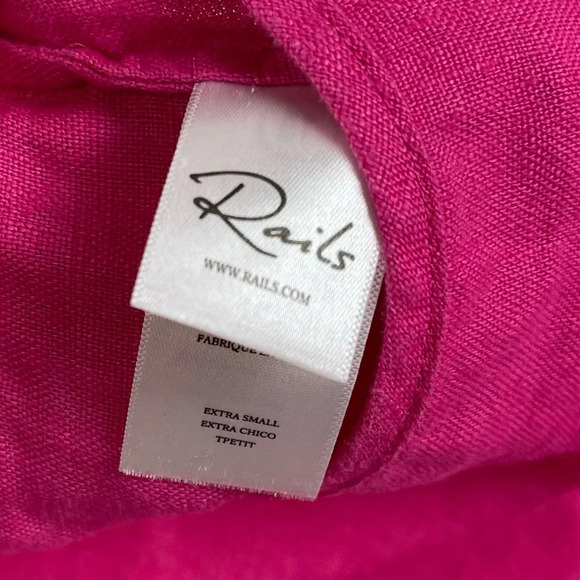 NEW Rails Mini Skirt Size XS Pink Raspberry Mateo Linen Wrap NWOT - Picture 7 of 11